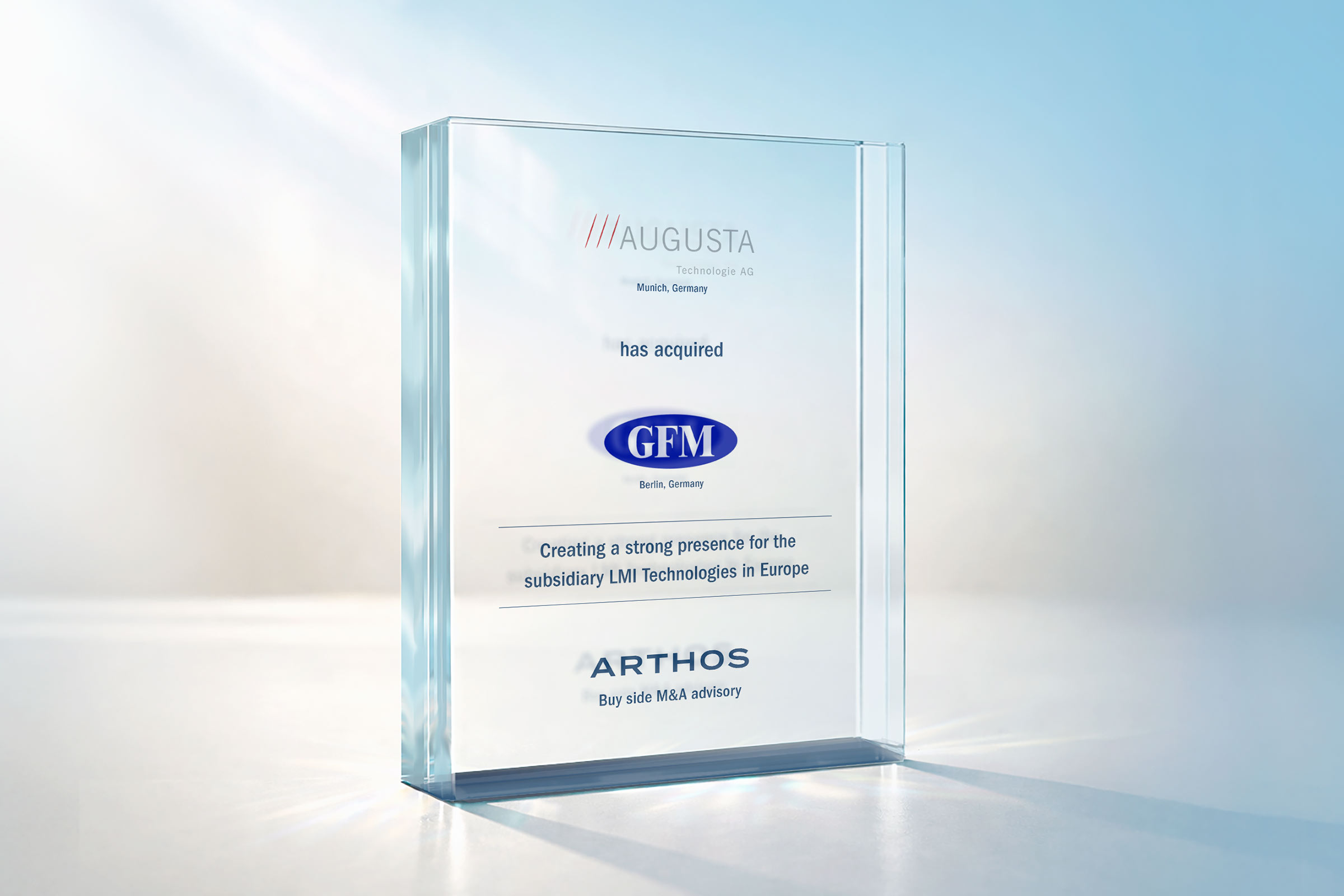 ARTHOS berät Augusta beim Kauf von GFM