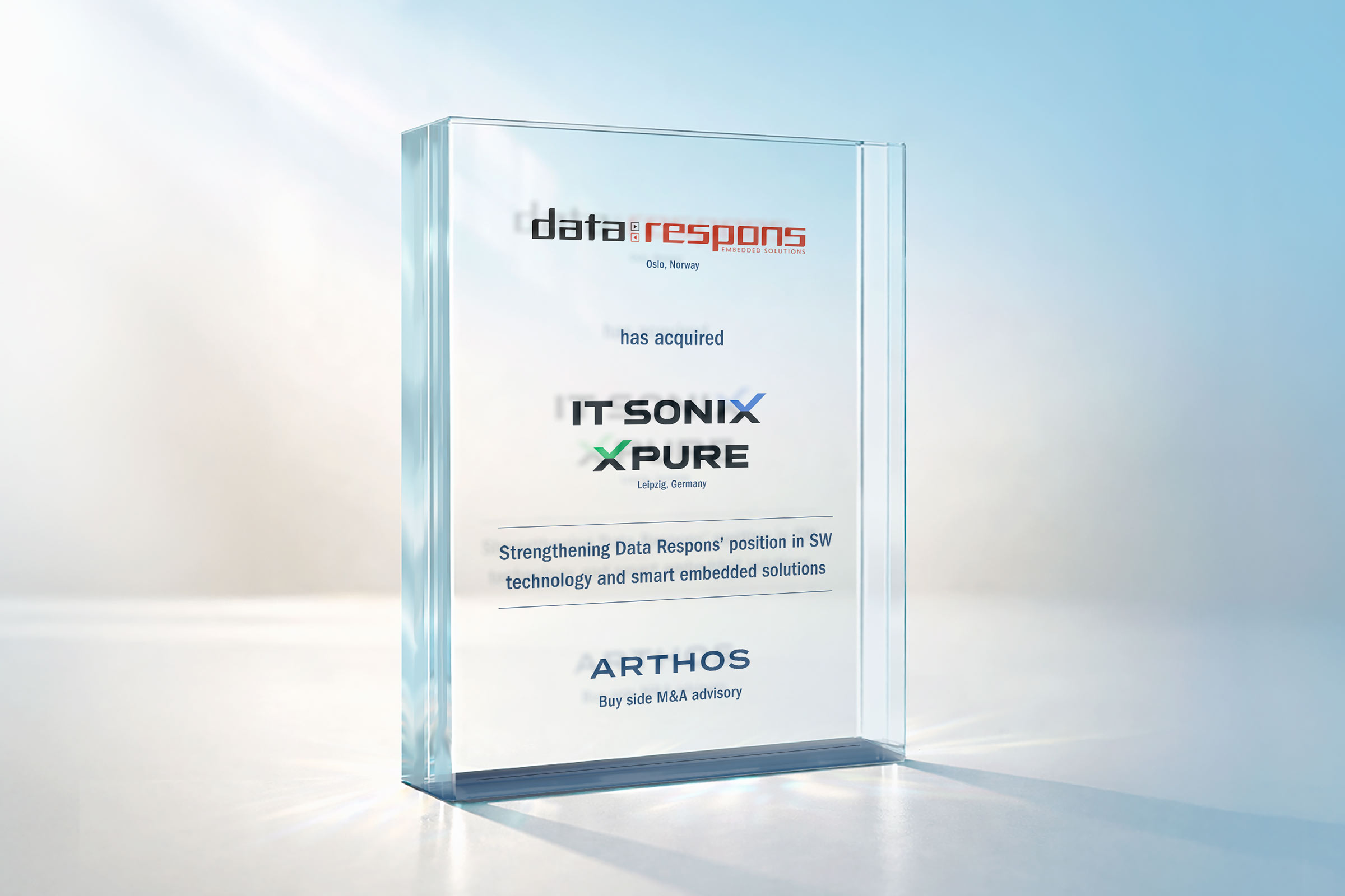 ARTHOS berät Data Respons ASA bei der Übernahme der IT Sonix GmbH und der XPURE GmbH