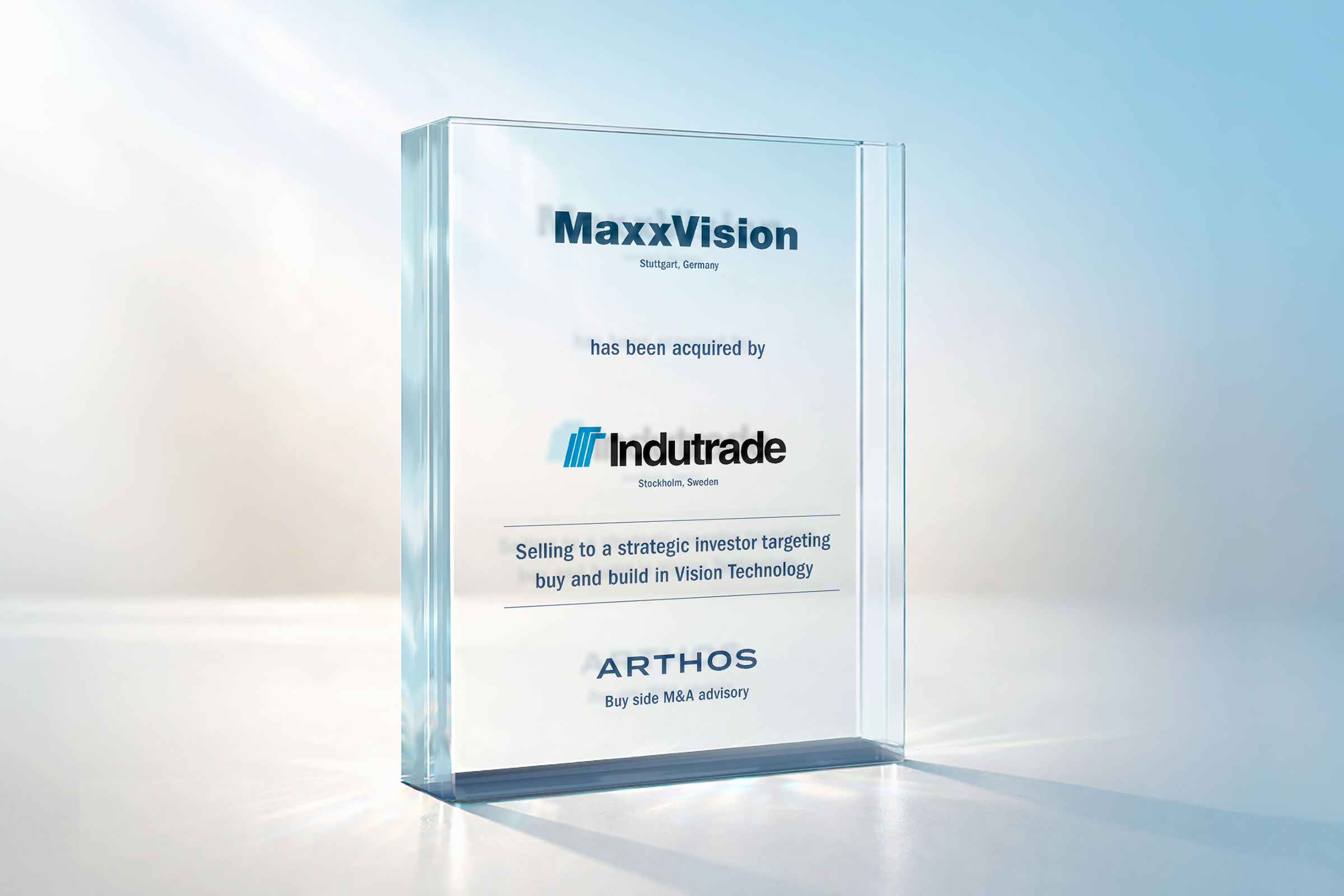 ARTHOS berät Maxx Vision beim Verkauf an Indutrade